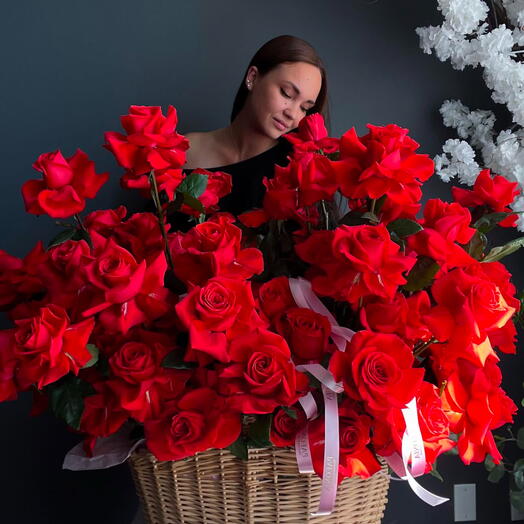Red roses, 100pcs