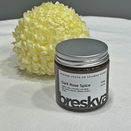 Scented candle "Dark Rose Spice"