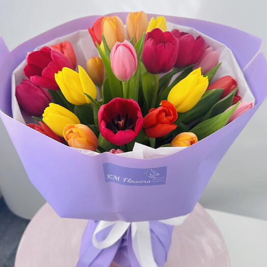 Colourful spring tulips