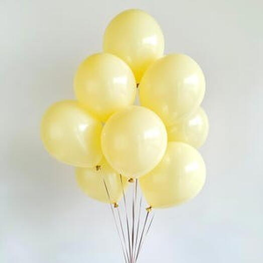 Globos crema-amarillo 7 uds
