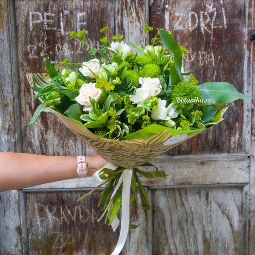 Fresh and Minty – Green   White Bouquet