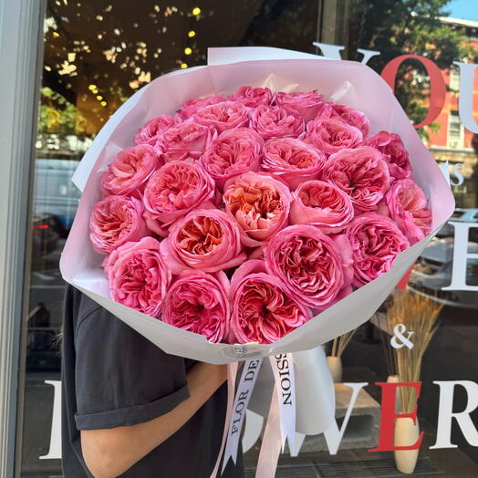 25 Pink Expression Garden Roses