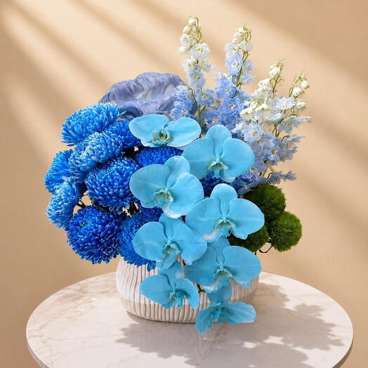 Azure Bloom Elegance