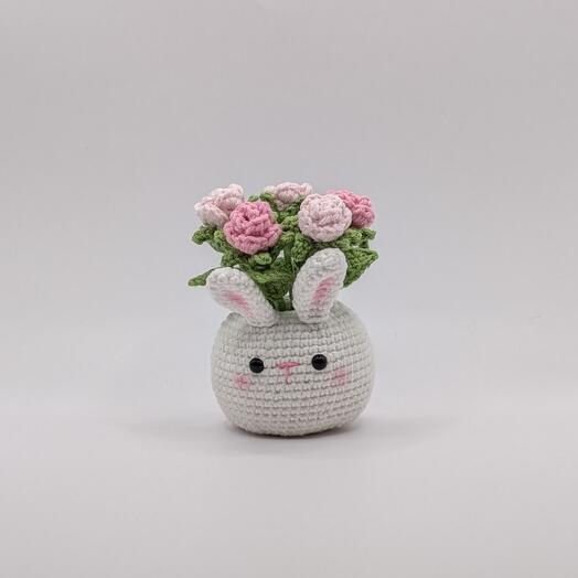 Rabbit with roses