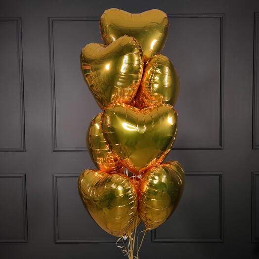 Gold foil balls (set of 9 pcs.)