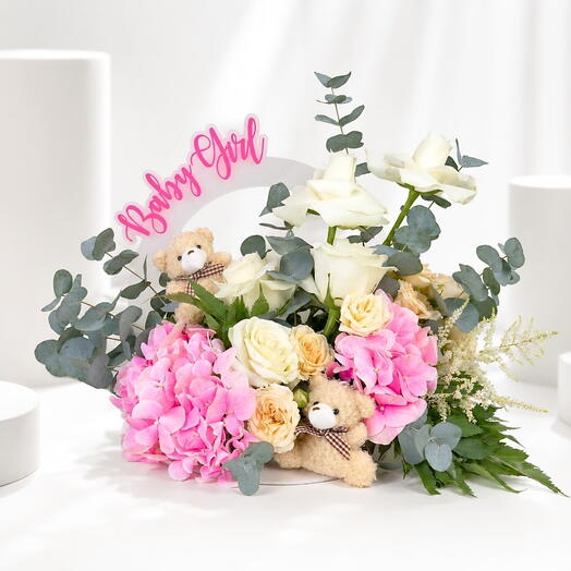 Baby Girl Dreamscape Floral Arrangement