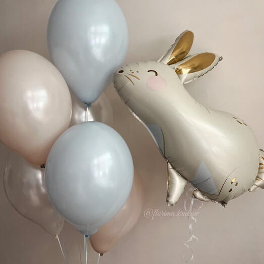 Balloon bouquet 6 pcs+ rabbit