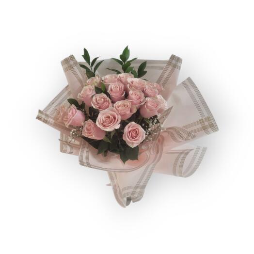 Dimonds and dust.  24 Pink roses