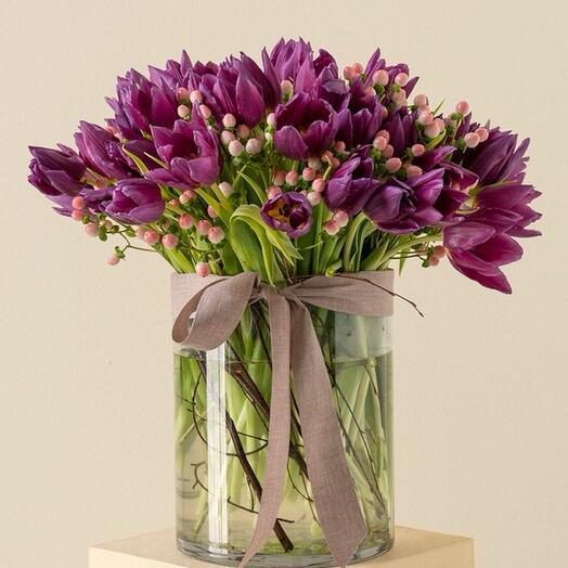 The Tulip Vase - Plum Radiance