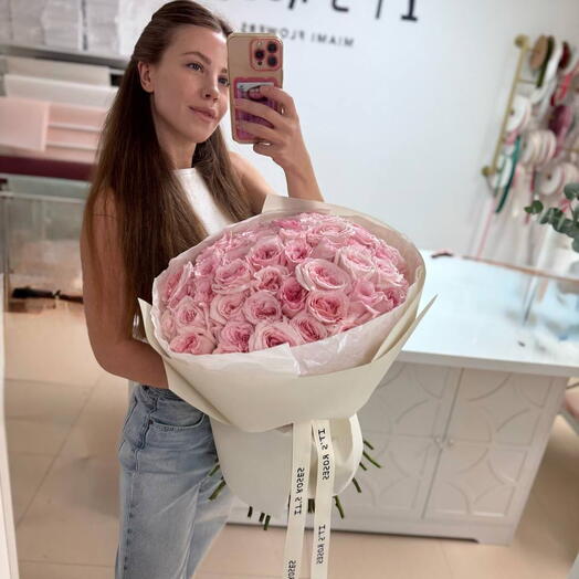 51 PINK OHARA ROSES BOUQUET