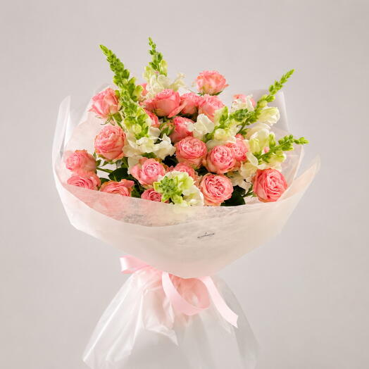 Spray roses and white flowers