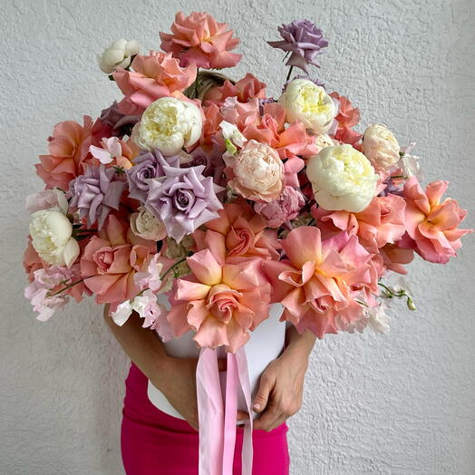Peach and purple
