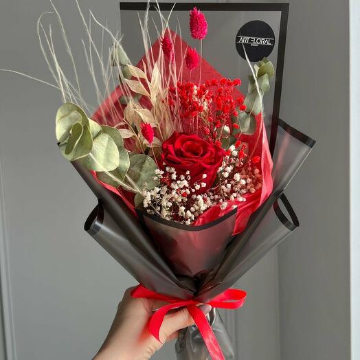 Dried flower bouquet "Wine Red" Mini