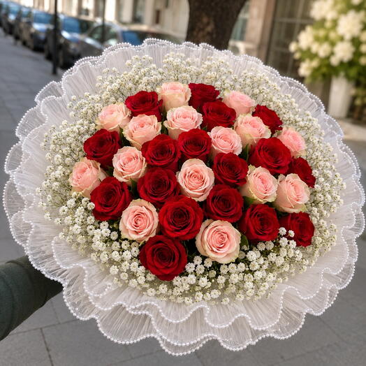 Bouquet 30 Rosas Romance Perfeito