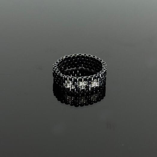 Narrow beaded ring