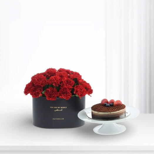 Held in Red Love Box Cake Combo