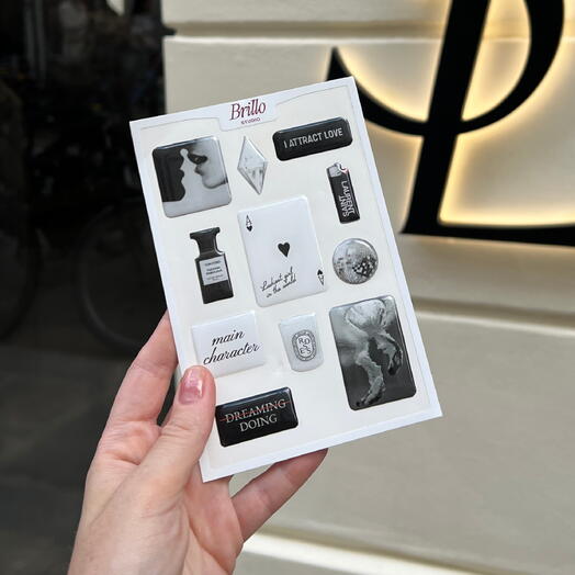 Black 3D Sticker Set