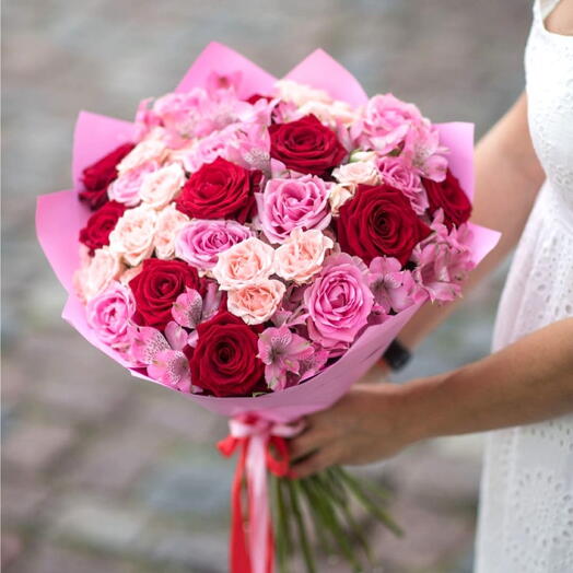 Pink and red