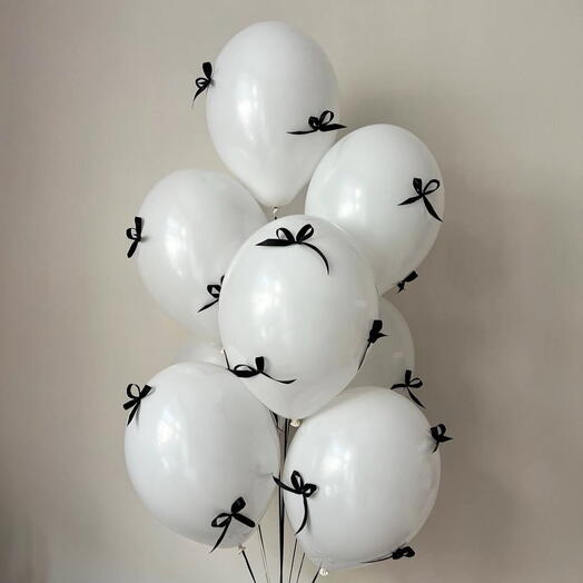 Balloons with bows 10 pcs
