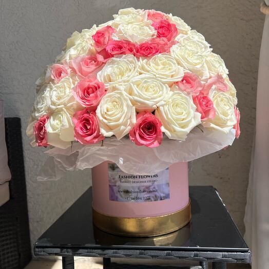 White and pink box