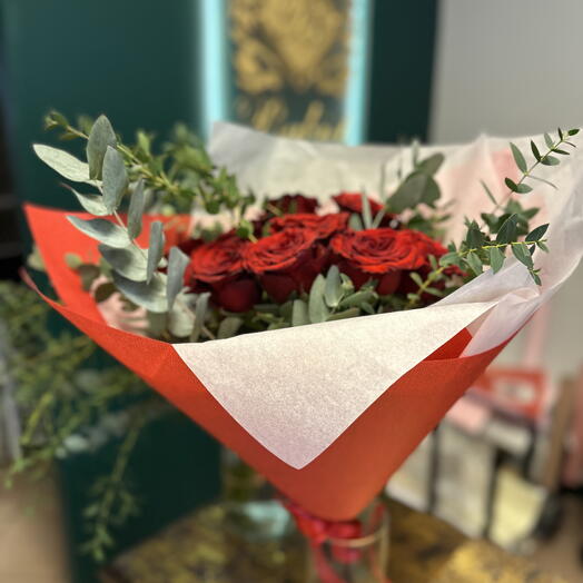 Red Rose Hot Love + Heart Hand Made 9