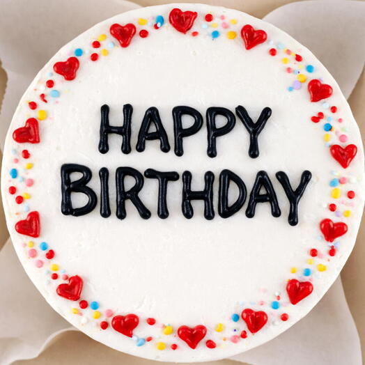 Happy Birthday Bento Vanilla cake