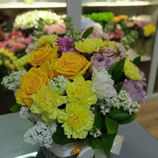 Basket with flowers