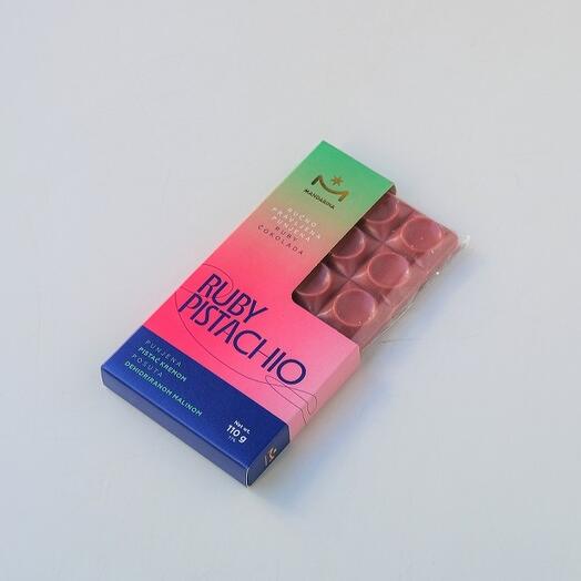 Ruby Pistacio Callebaut Chocolate