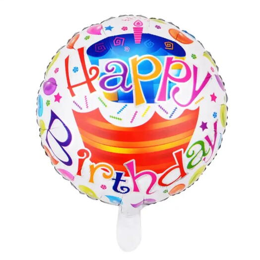 Helium balloon "Happy Birthday" cake
