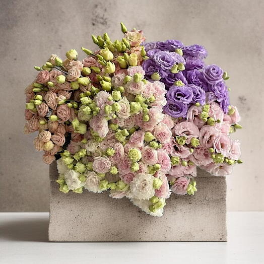 The Bouquet "The Gama of Eustoma", 11 stems of flowers, -10%