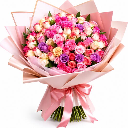 Pink Garden Rose Bouquet