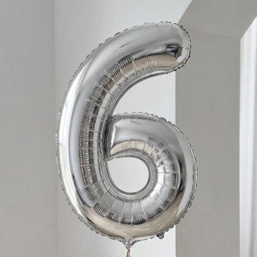 Balon z helem Cyfra 6