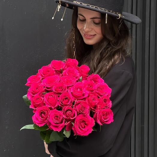 21 fuchsia roses