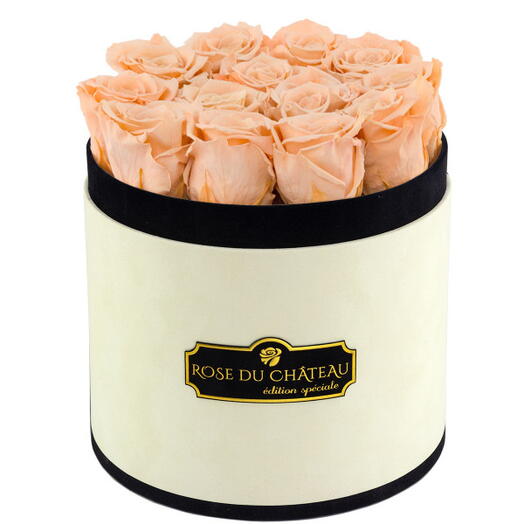 Everlasting Tea Roses in a Coco-Flocked Box