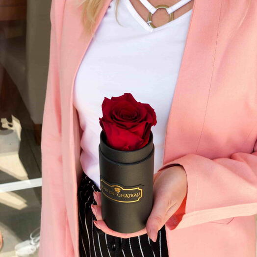 Red Eternal Rose in a Black Mini Box bestseller