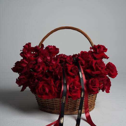 Roses in basket