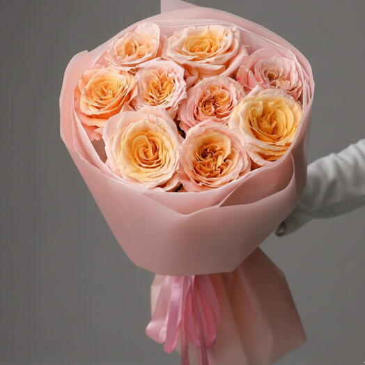 Prairie Peach Kiss Bouquet (Small)