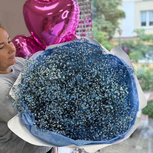 Bouquet di gipsofila blu