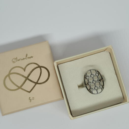 Cute Hearted Statement Ring