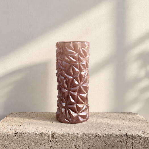 Pink glass vase