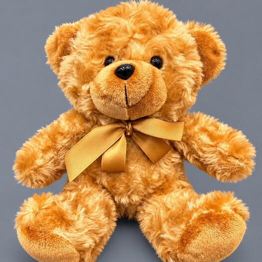 Brown Teddy Bear with a Bow Plush Toy
