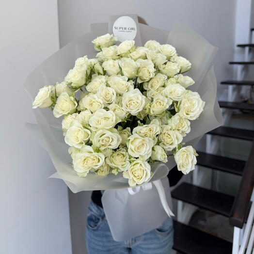 White spray roses