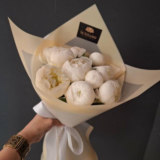 Soft White Peony Bouquet
