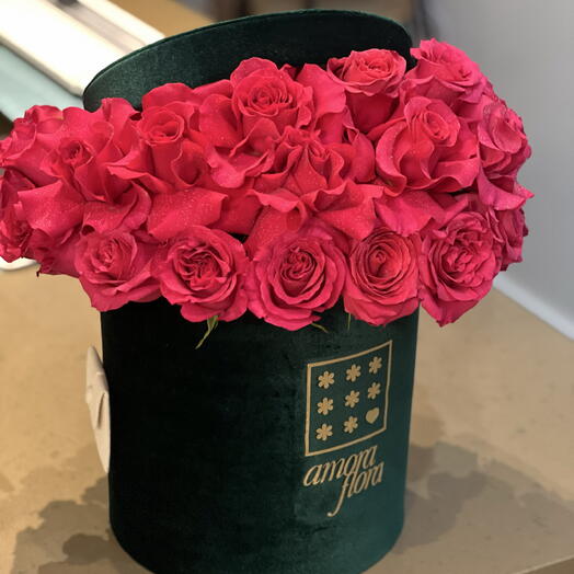 Amora Flora Flamingo Pink Rose Box — Large