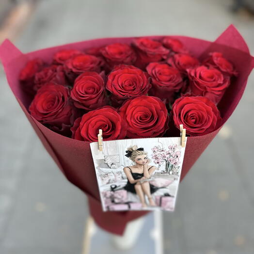 HOT RED RADIANT ROSE M