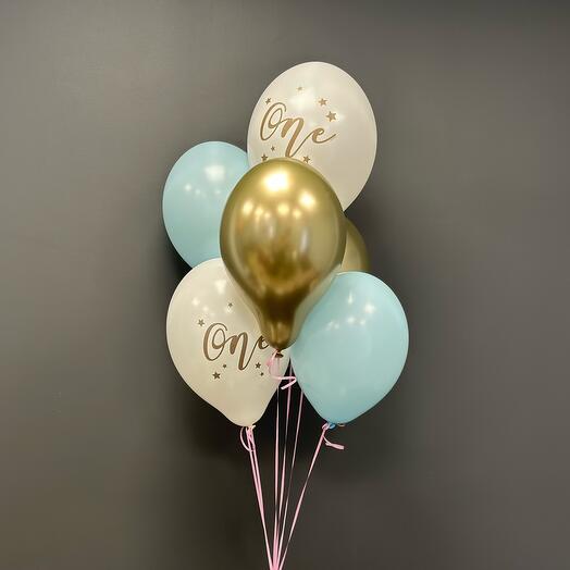 Latex balloon set ONE (6 pcs.)