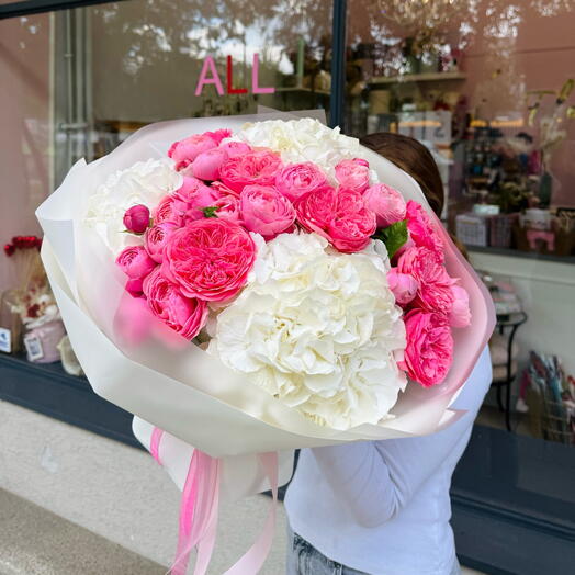 Hydrangea and Peony Rose Bouquet
