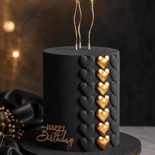 Chocolate cherry "Hearts" cake