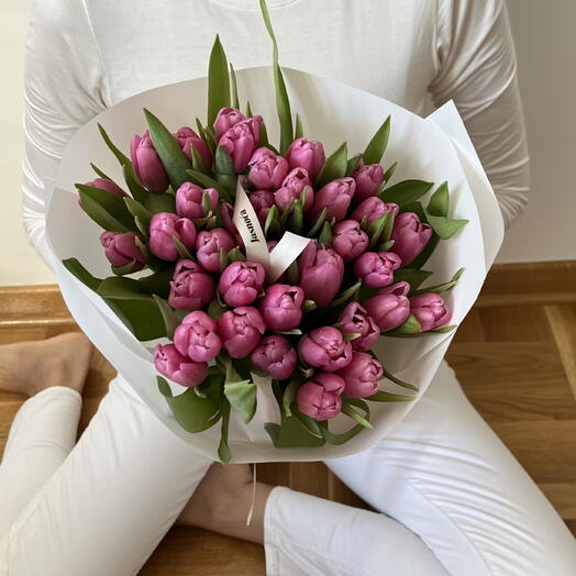 Bouquet monofiore - Tulipani rosa
