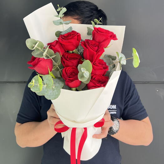 Ruby Romance | Red Roses | Red Bouquet | Mono Bouquet